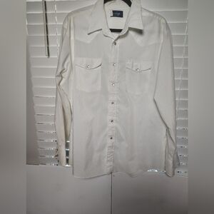 Wrangler Vibtage White Men's Pearl Snap Shirt XL